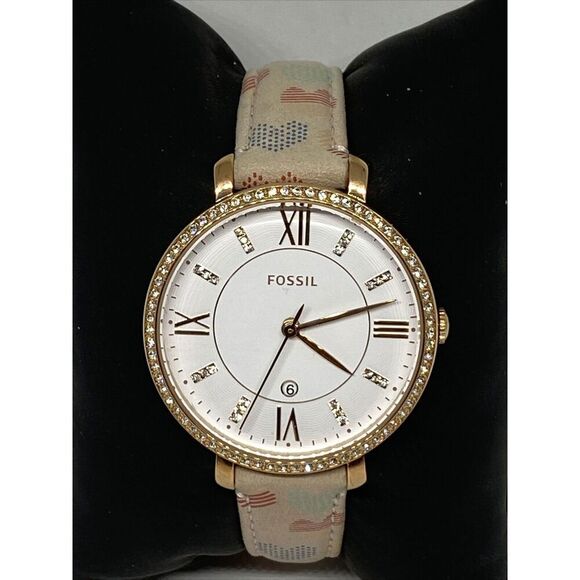 Fossil Jacqueline ES4291 Women's Leather Analog White Dial Quartz Watch XR566 - Picture 3 of 12